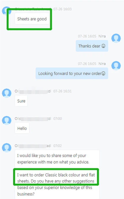 New quality feedback New quality feedback