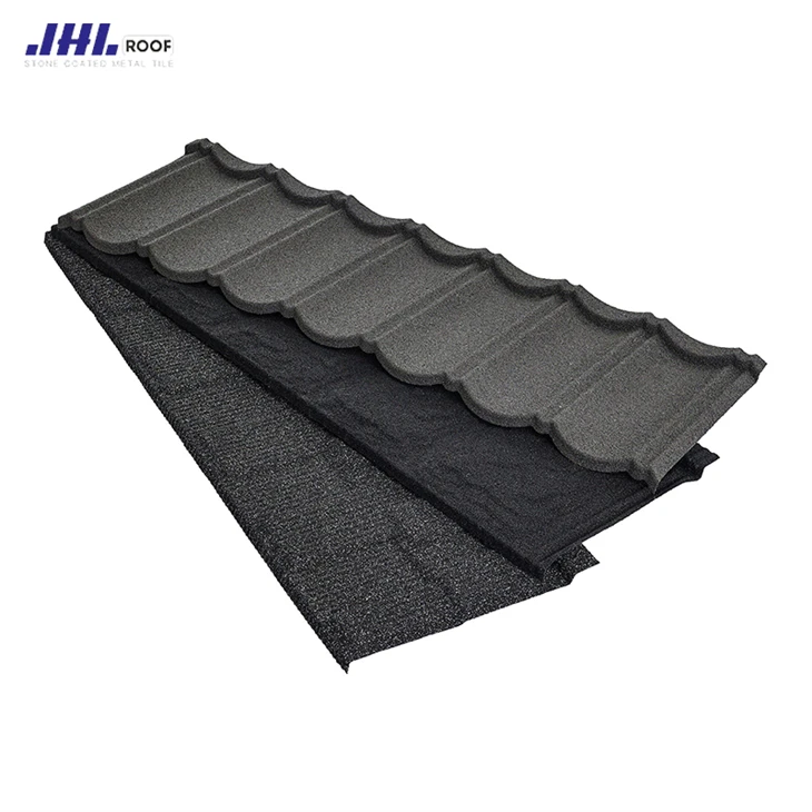 0.4mmGray Stone Coated Roof Tile Color Granulated Roofing Sheet From China